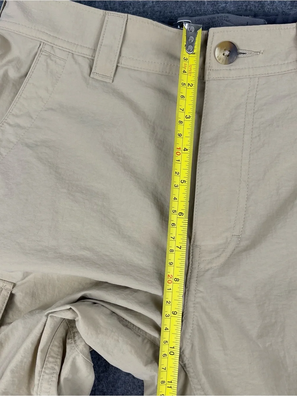 REI Shorts Mens M 30x9 Tan Sahara Cargo Shorts Hybrid Hiking Camping Quick Dry